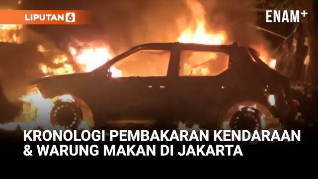 Brutal! Massa Bakar Warung Hingga Kendaraan di Jakarta