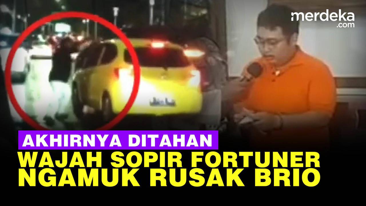 VIDEO: Ditahan Polisi, Begini Tampang & Pengakuan Sopir Fortuner Ngamuk Rusak Brio