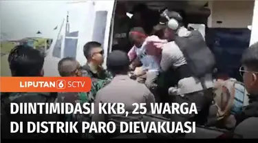 Petugas kembali mengevakuasi 25 warga di Distrik Paro, Kabupaten Nduga, Papua Pegunungan, menyusul ancaman yang disebarkan KKB. Mereka dievakuasi ke Distrik Kenyam, menggunakan helikopter.