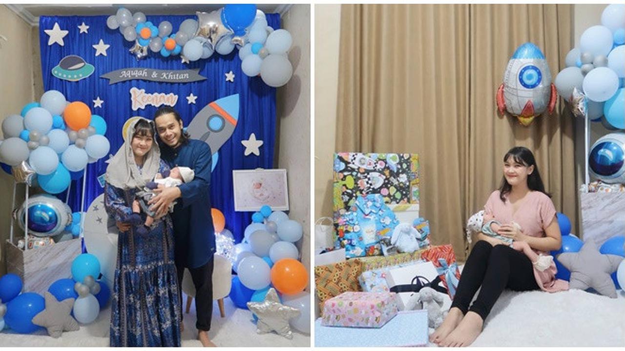 6 Momen Akikah dan Khitan Anak Ana Riana, Dekorasinya Curi Perhatian