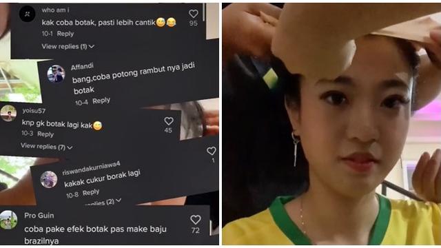 6 Potret Nona Berlian Tampil Botak Bak Ronaldowati Versi Dewasa, Tetap Mirip