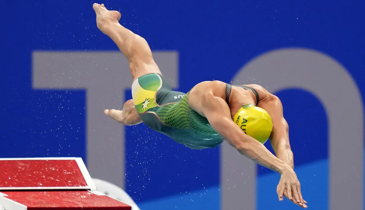 Emma McKeon, perenang putri Australia berusia 27 tahun ini sukses mengoleksi total 7 medali, dengan rincian 4 medali emas dan 3 medali perunggu. (Foto: AP/David Goldman)