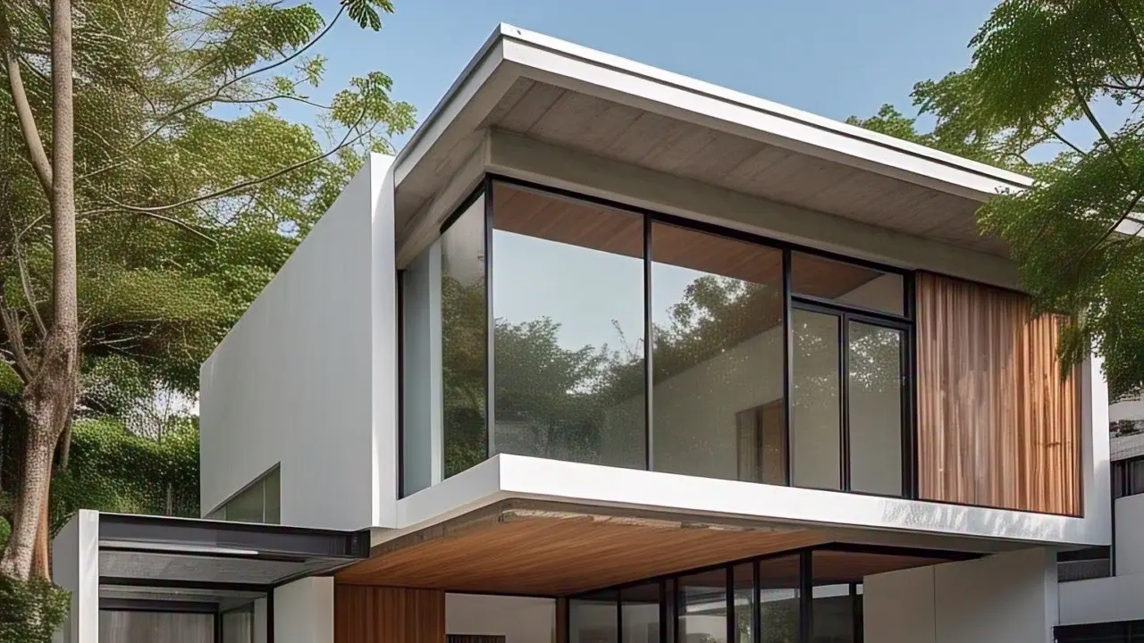Desain Rumah 2 lantai Minimalis Type 45 dengan Konsep Split Level