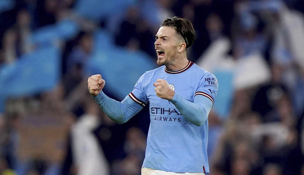 Jack Grealish berhasil menjadi mimpi buruk bagi Real Madrid. Pemain asal Inggris tersebut mencatatkan tiga umpan kunci dan satu tembakan. Tak hanya garang menyerang, Grealish juga tak segan membantu pertahanan. (Martin Rickett/PA via AP)