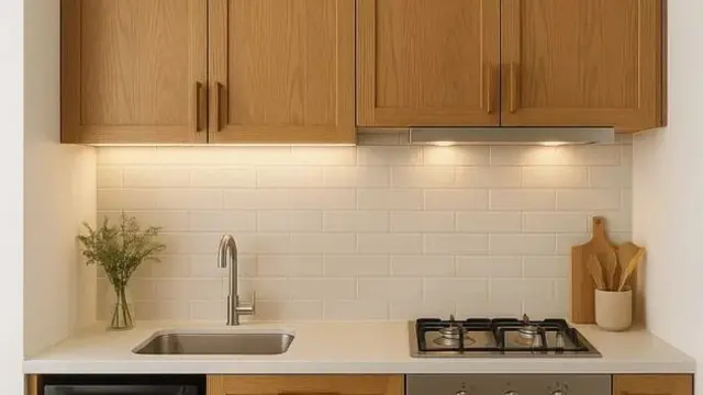 Model Dapur Rumah Type 36 Sederhana dengan Kabinet Gantung