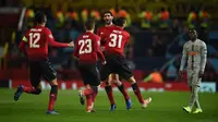 Manchester United hanya mampu meraih kemenangan 1-0 atas Young Boys dalam laga kelima Grup H Liga Champions di Old Trafford, Selasa (27/11/2018) malam waktu setempat. (AFP/Oli Scarff)