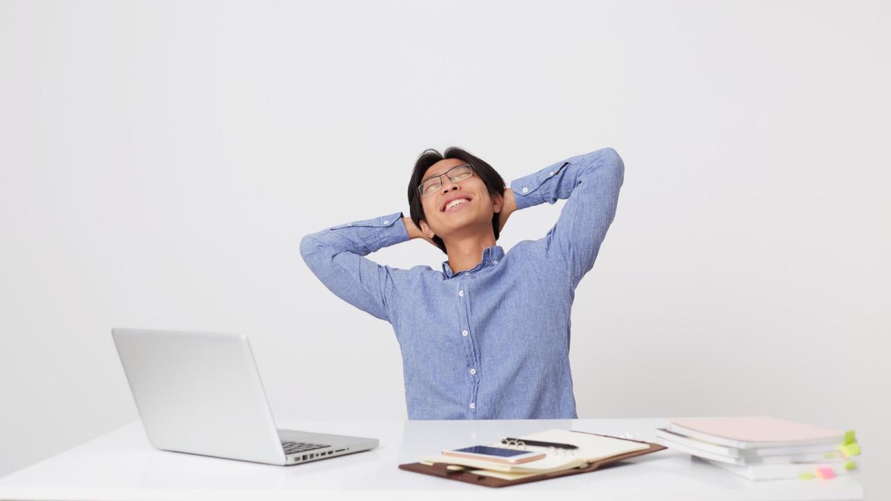 Ilustrasi bekerja, semangat, motivasi, bahagia