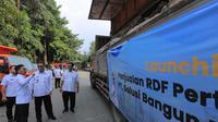 Pemerintah Kota (Pemkot) Tangerang melakukan pengiriman perdana secara komersial 32 ton Refuse Derived Fuel (RDF) (Istimewa)