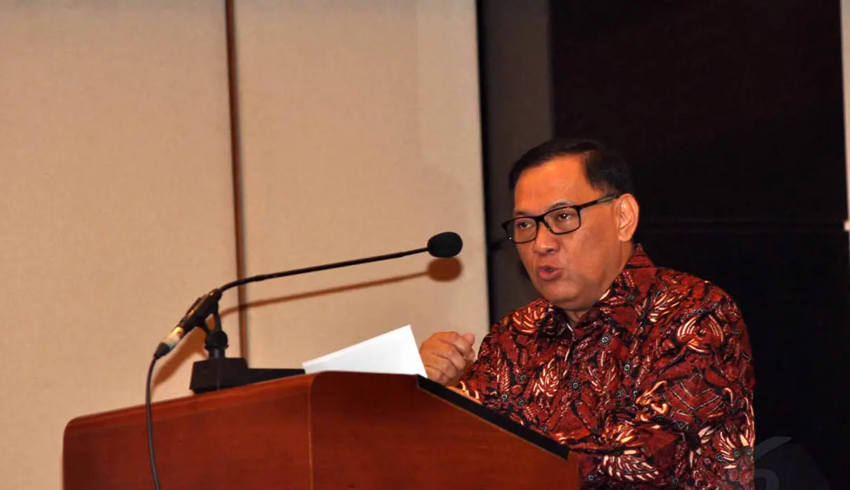 Gubernur BI Agus Martowardojo mengatakan peluncuran uang pecahan baru tersebut merupakan penguatan rupiah sebagai mata uang yang menjai simbol kedaulatan RI, Senin (18/8/14). (Liputan6.com/Miftahul Hayat)