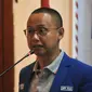 Sekjen DPP PAN Eddy Soeparno memberi sambutan pada acara Temu Instruktur Perkaderan Nasional, DPP PAN, Jakarta, (31/1). Proses penjaringan tersebut akan dimulai pada pertengahan tahun 2016. (Liputan6.com/Gempur M Surya)