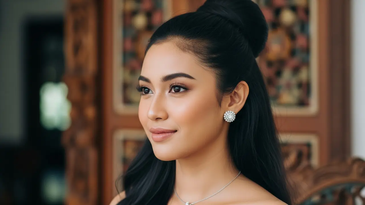 Model Rambut Wanita Panjang Diikat tapi Tetap Menawan