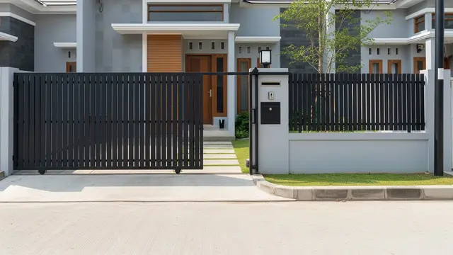 6 Inspirasi Pagar Rumah Modern dengan Pintu Geser untuk Lahan Sempit