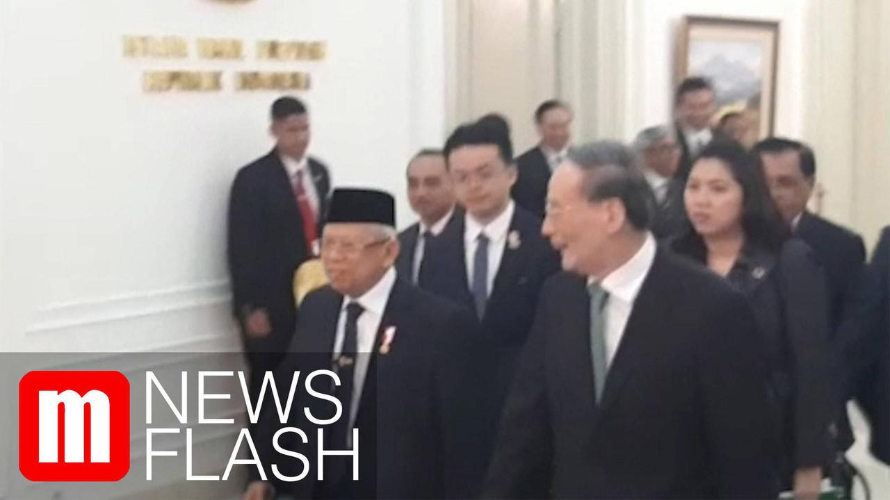 VIDEO: Hari Pertama Berkantor, Ma'ruf Amin Terima Wapres Negara Sahabat