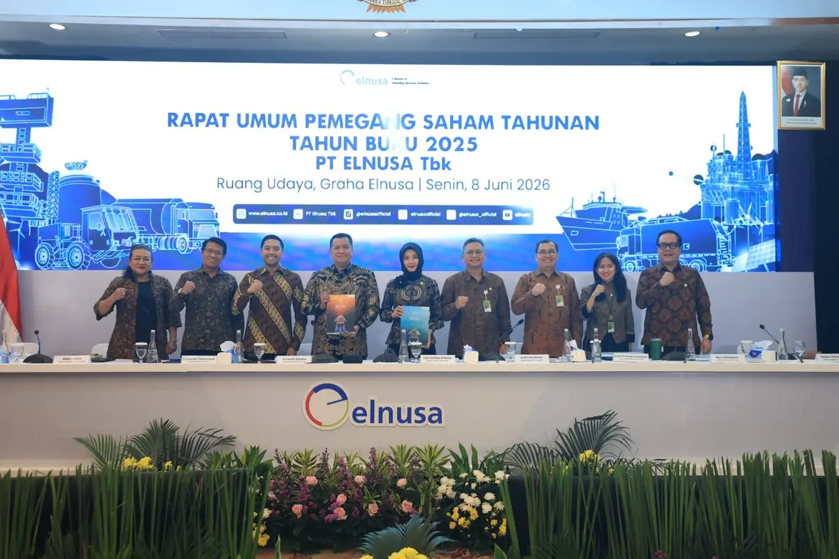 Rapat Umum Pemegang Saham Tahunan (RUPST) PT Elnusa Tbk (ELSA) yang diselenggarakan pada Senin (8/6) di Jakarta. (Dok Elnusa)