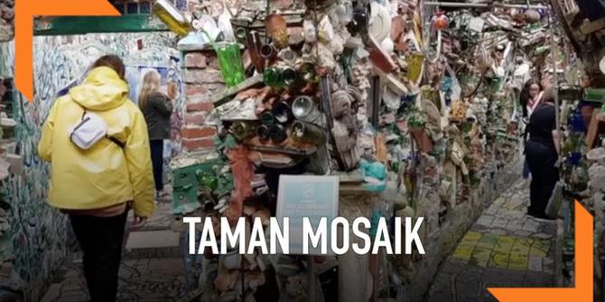 VIDEO: Potret Indah Taman Mosaik Dari Barang Bekas