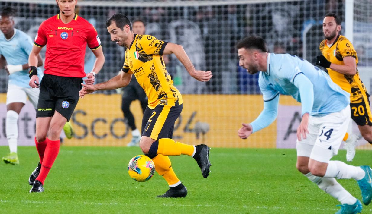 Saat ini, I Nerazzurri berada di peringkat ketiga klasemen sementara Serie A dengan nilai 34. Mereka tertinggal tiga poin dari Atalanta yang menghuni posisi teratas. (AP Photo/Gregorio Borgia)