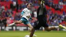 Pertandingan di Community Shield 2021 melawan Leicester City merupakan debut Jack Grealish. Ia dimainkan oleh pelatih Pep Guardiola pada menit ke-65 menggantikan Samuel Edozie. (Foto: AFP/Adrian Dennis)