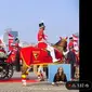 Kereta Kencana Ki Jaga Rasa membawa Sang Saka Merah Putih dari Monas ke Istana Merdeka Jakarta.