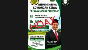 Cek Fakta: Hoaks Lowongan Kerja Petugas Sensus Pertanian