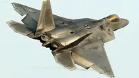 Jet tempur siluman Amerika Serikat, F-22 Raptor. (AFP)
