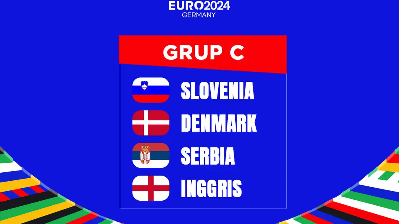 Piala Eropa 2024 - Ilustrasi Grup C Euro 2024: Slovenia, Denmark, Serbia, Inggris
