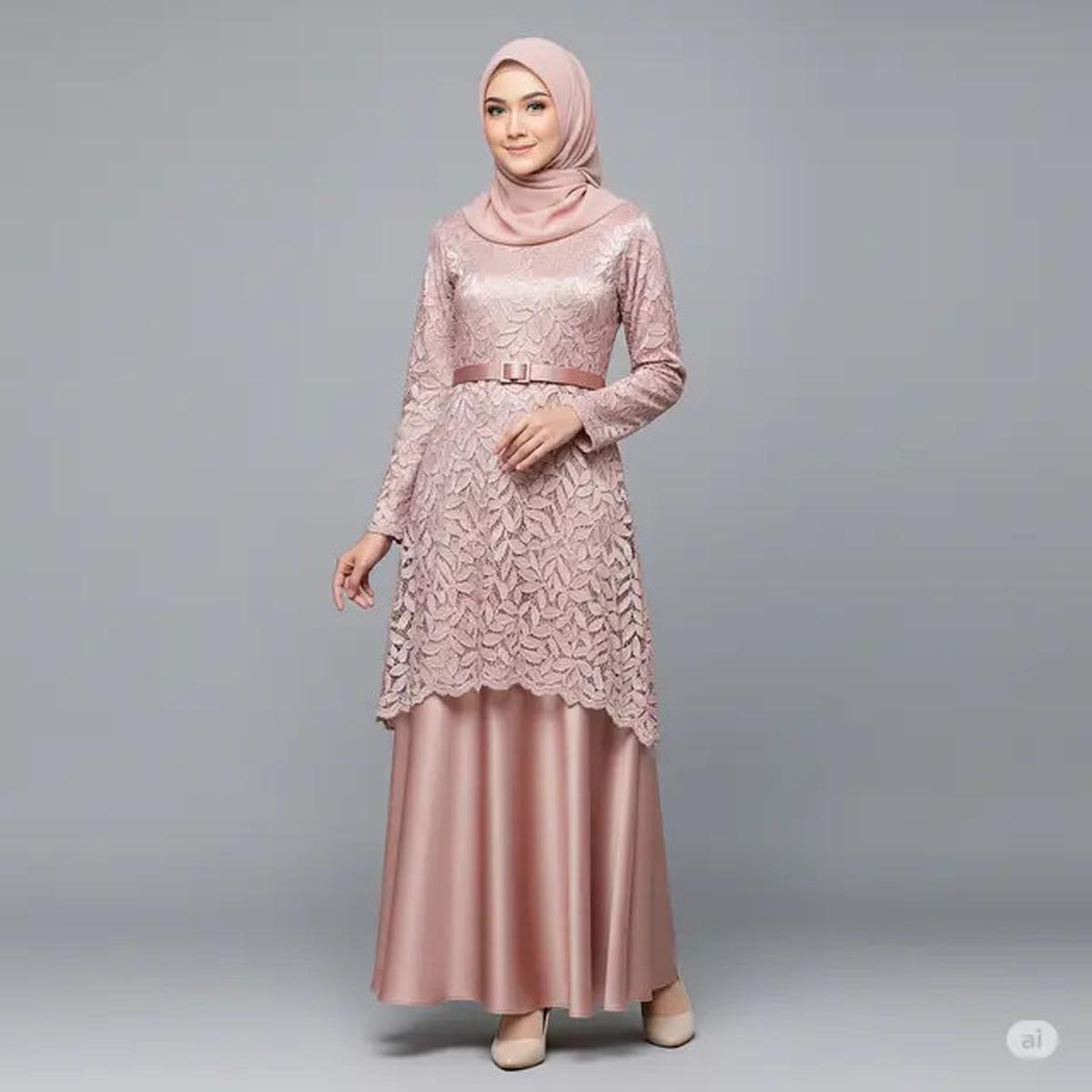 7 Pilihan Dress Brokat untuk Pengajian yang Memukau, Tampil Anggun dan Syar'i