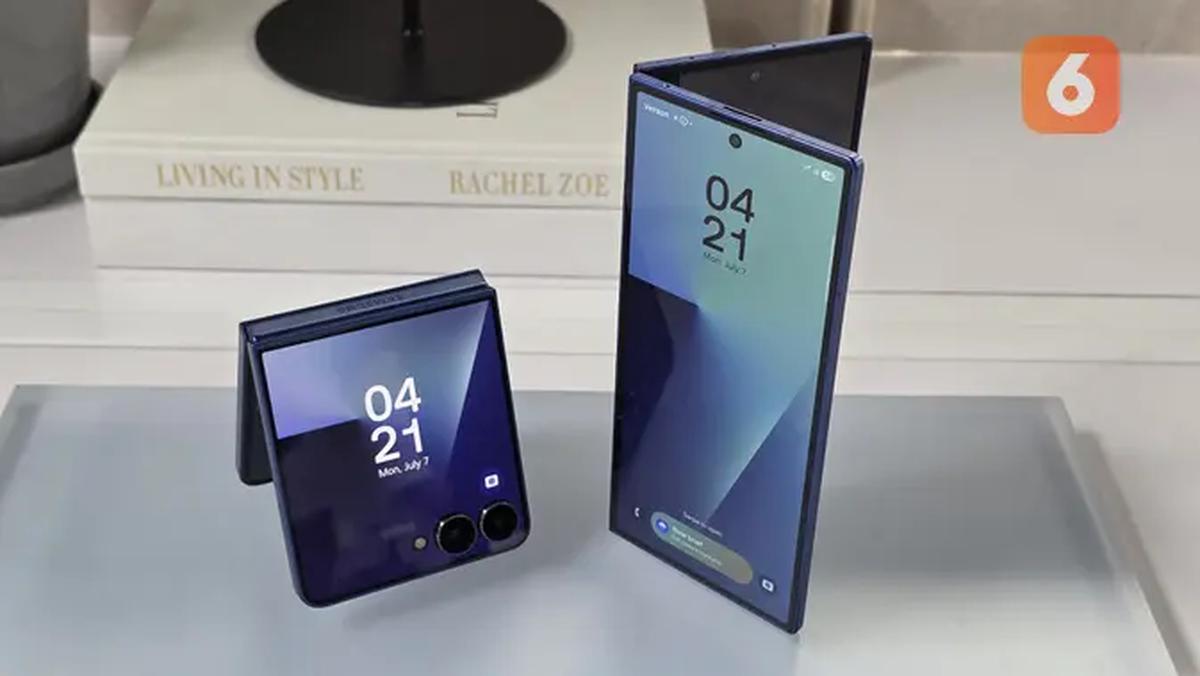 Galaxy Z Flip7 dan Galaxy Z Fold7. (Liputan6.com/ Agustinus Mario Damar)