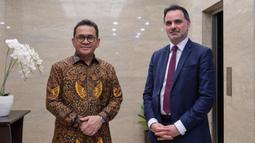 Kunjungan Menteri Perdagangan Prancis Laurent Saint-Martin bertujuan memperkuat kemitraan ekonomi bilateral. (BAY ISMOYO/AFP)
