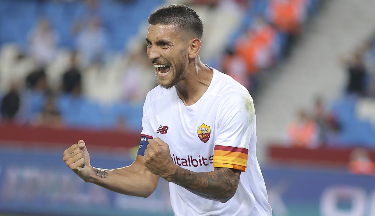 Lorenzo Pellegrini. Gelandang berusia 25 tahun yang kini memasuki musim ke-5 di periode keduanya bersama AS Roma ini telah mencetak 2 gol. Kedua gol dicetak pada pekan kedua saat menang 4-0 atas tim tuan rumah Salernitana. (Foto: AP/Uncredited)
