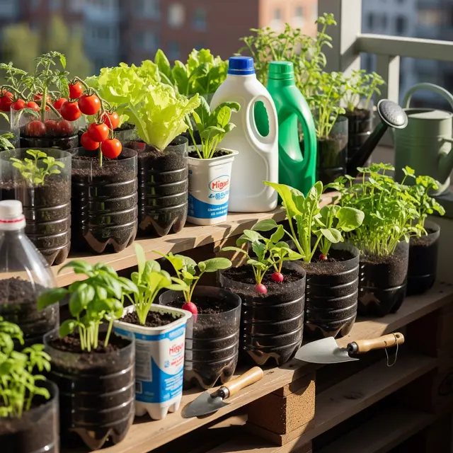 Cara Membuat Kebun Mini Sayuran dengan Pot Plastik Bekas di Rumah