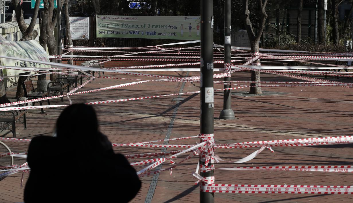 FOTO: Korea Selatan Segel Taman Seiring Lonjakan Kasus ...