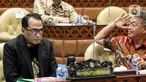 Menteri Perhubungan Budi Karya Sumadi (kiri) saat mengikuti rapat kerja dengan Komisi V DPR di kompleks Parlemen, Senayan, Jakarta, Selasa (6/6/2023). (Liputan6.com/Faizal Fanani)