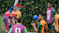 Timnas Meksiko dan Afrika Selatan melakukan persiapan terakhir mereka jelang laga pembuka di Piala Dunia 2026. (AFP/Yuri Cortez)