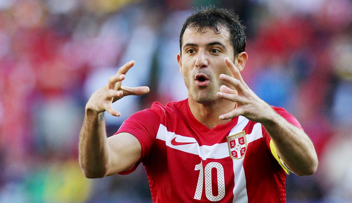 Dalam edisi Piala Dunia kali ini, langkah Serbia kembali terhenti di babak grup. Namun setidaknya Serbia berhasil mengalahkan raksasa Jerman dengan skor tipis, 1-0. (AFP/Karim Jaafar)