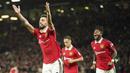 Dua gol kemenangan Manchester United atas Tottenham seluruhnya tercipta di babak kedua, masing-masing lewat aksi Fred dan Bruno Fernandes. (AP/Dave Thompson)