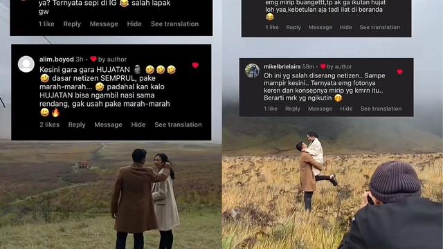 Warganet salah tuduh pasangan calon pengantin yang prewedding di Gunung Bromo