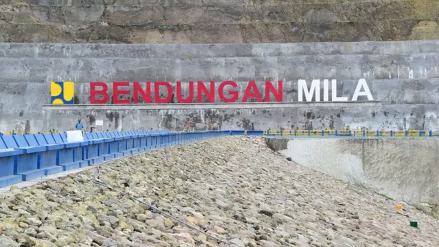 Kementerian PUPR terus terus meningkatkan jumlah tampungan air di Indonesia, termasuk di Kawasan Timur Indonesia melalui pembangunan bendungan. Dok Kementerian PUPR