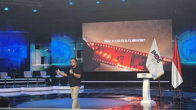 CEO Visual Indomedia Produksi (VIP) EMTEK Group Indra Yudhistira  di Studio 5 Indonesia, Jalan Damai, Daan Mogot, Jakarta Barat, Rabu (3/9/2025) (Liputan6.com/Muhammad Radityo Priyasmoro)