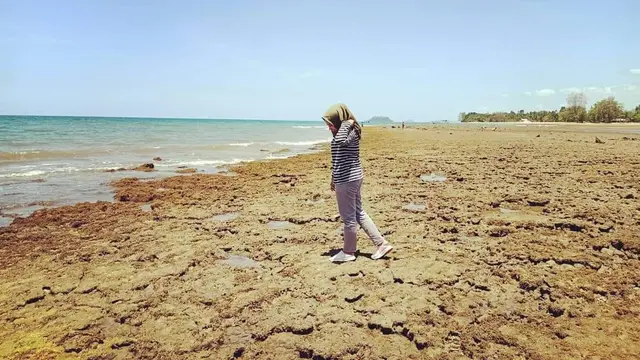 Pantai Batam, lokasi wisata baru yang dibuka sebagai tempat liburan tahun baru 2020.(Liputan6.com/Ahmad Akbar Fua)