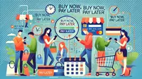 Ilustrasi layanan Buy Now Pay Later (BNPL). (Foto by AI)