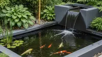 6 Desain Kolam Ikan Minimalis dengan Air Terjun Mini di Sudut Taman, Bikin Suasana Hunian Asri