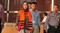 Wali Kota Tegal Siti Masitha di KPK (Liputan6.com/Helmi Affandi)