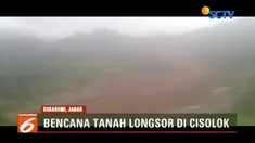 Tanah longsor luluhkan perbukitan di Cisolok, Sukabumi. Tercatat ada delapan korban, empat di antaranya meninggal dunia.