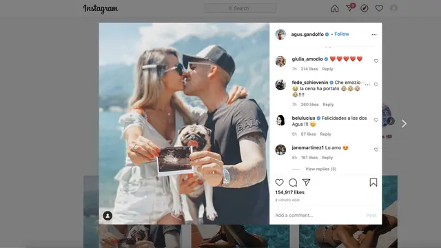 Pemain Inter Milan, Lautaro Martinez  bersama pasangannya Agustina Gandolfo