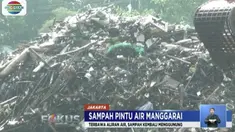 Sampah didominasi sampah rumah tangga dan sampah alam yang terbawa aliran Sungai Ciliwung.