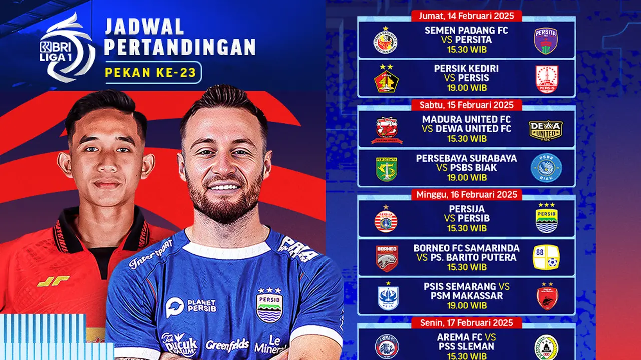 Jadwal Live Streaming BRI Liga 1 2024/25 Matchweek ke 23 di Vidio