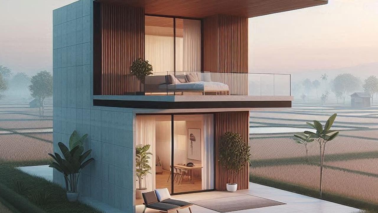 Desain Rumah Pinggir Sawah
