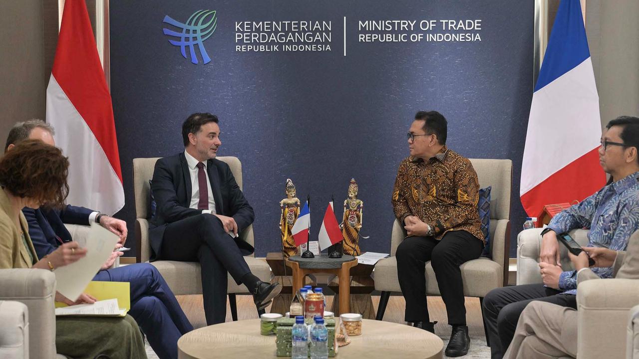 FOTO: Mendag Budi Santoso bertemu Mendag Prancis Laurent Saint-Martin di Jakarta