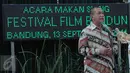 Malam puncak Festival Film Bandung (FFB) 2015 segera tayang di SCTV. Kami menengok lagi kemeriahan FFB tahun lalu. Rangkaian acara FFB 2014 resmi dibuka oleh Wagub Jawa Barat, Deddy Mizwar, diawali dengan jamuan makan siang. (Liputan6.com/Panji Diksana) 