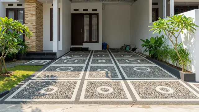 Aksen Batu Kali dan Koral Sikat